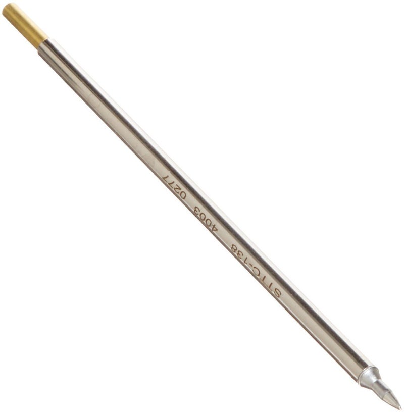 Metcal STTC-138 STTC Series Soldering Cartridge for Most Standard Applications, 775Â°F Maximum Tip Temperature, Chisel 30Â° , 1.5mm Tip Size, 9.9mm Tip Length